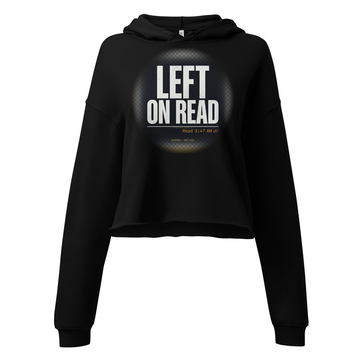 Left on Read women's crop hoodie oversized streetwear Norpex Canada