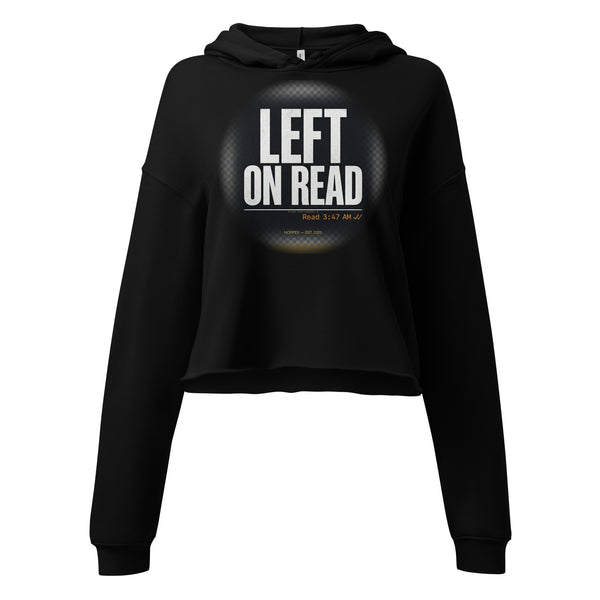 Left on Read women's crop hoodie oversized streetwear Norpex Canada