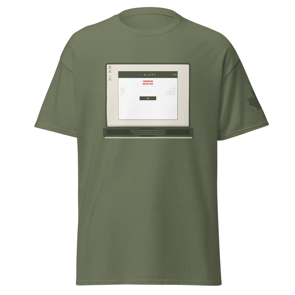 Maple Coded 001 unisex graphic tee Canadian streetwear Norpex