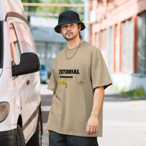 Tutorial Skipped unisex oversized faded graphic tee yellow black Norpex Canada streetwear