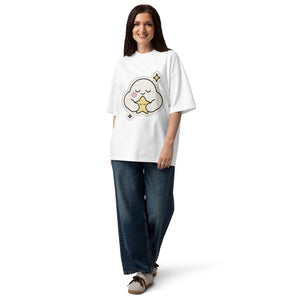 Holding It Together oversized tee — back view, Quiet Hours series by Norpex