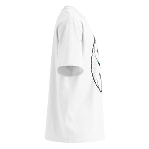 Wide Awake oversized tee — back view, Quiet Hours series by Norpex