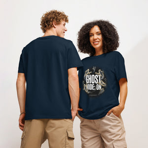 Ghost Mode ON unisex graphic tee dark minimal streetwear Norpex Canada french navy